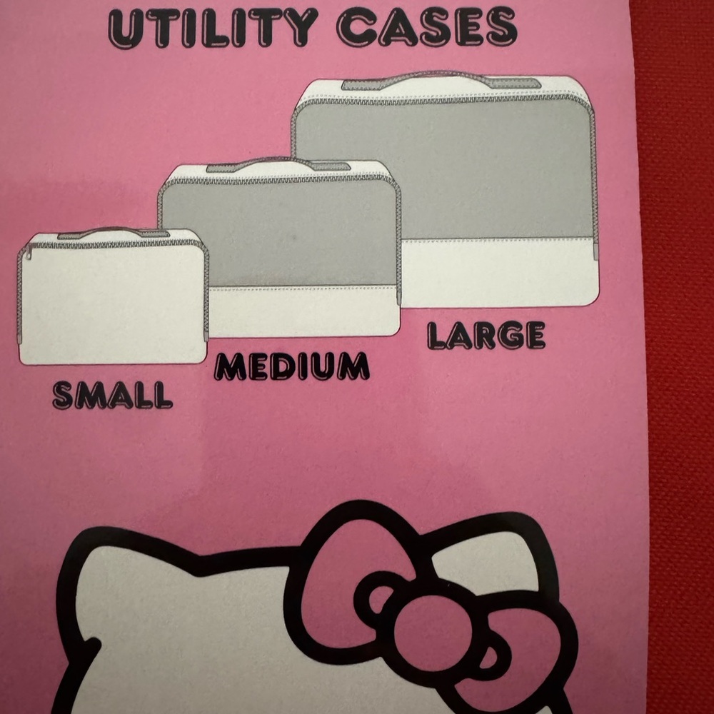 HELLO KITTY 3PC UTILITY CASES/TRAVEL POUCHES - Picture 3 of 6